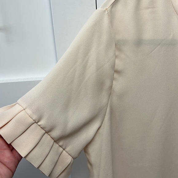 NEW Cream Tie Blouse - Picture 2 of 5